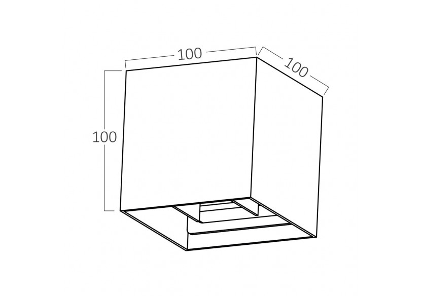 Fixations pour éclairage mural 100mm Blanc, G9 - BG38-03400 - Braytron