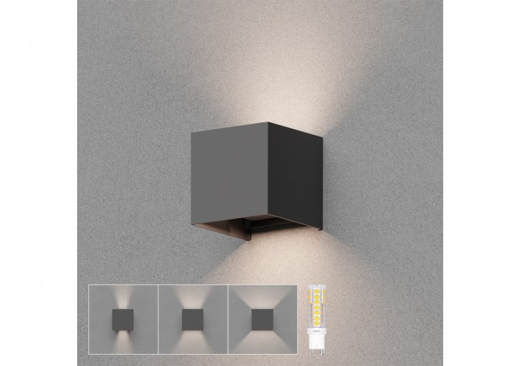 Fixations pour éclairage mural 100mm Gris, G9 - BG38-03402 - Braytron 2