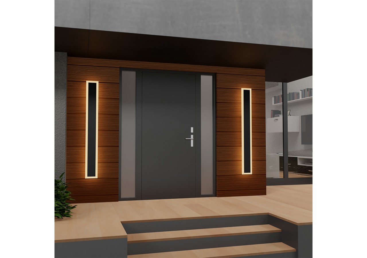 Éclairage mural LED 720mm Noir, 1860 lm, Blanc Chaud - BG38-03501 - Braytron