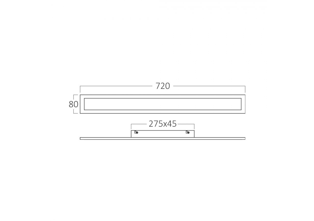 Éclairage mural LED 720mm Noir, 1860 lm, Blanc Chaud - BG38-03501 - Braytron