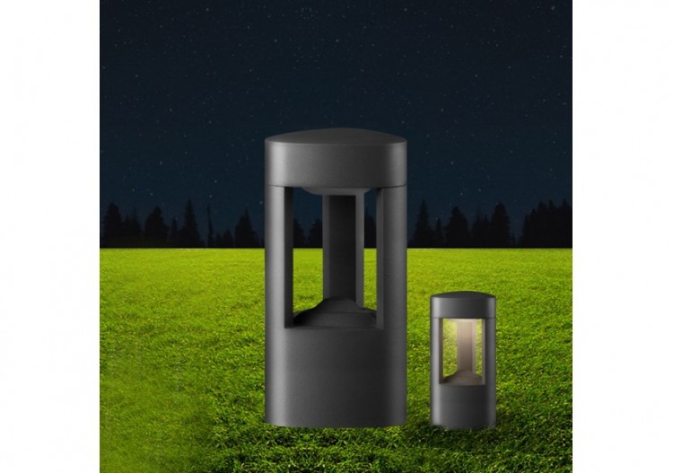 Borne lumineuse LED 125mm Grise, 600 lm, Blanc Chaud - BG43-02002 - Braytron 2