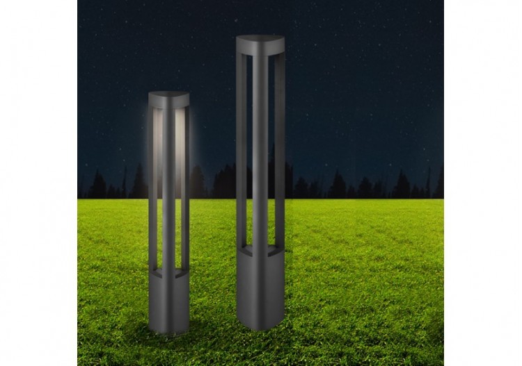 Borne lumineuse LED 125mm Grise, 600 lm, Blanc Chaud - BG43-02302 - Braytron 2