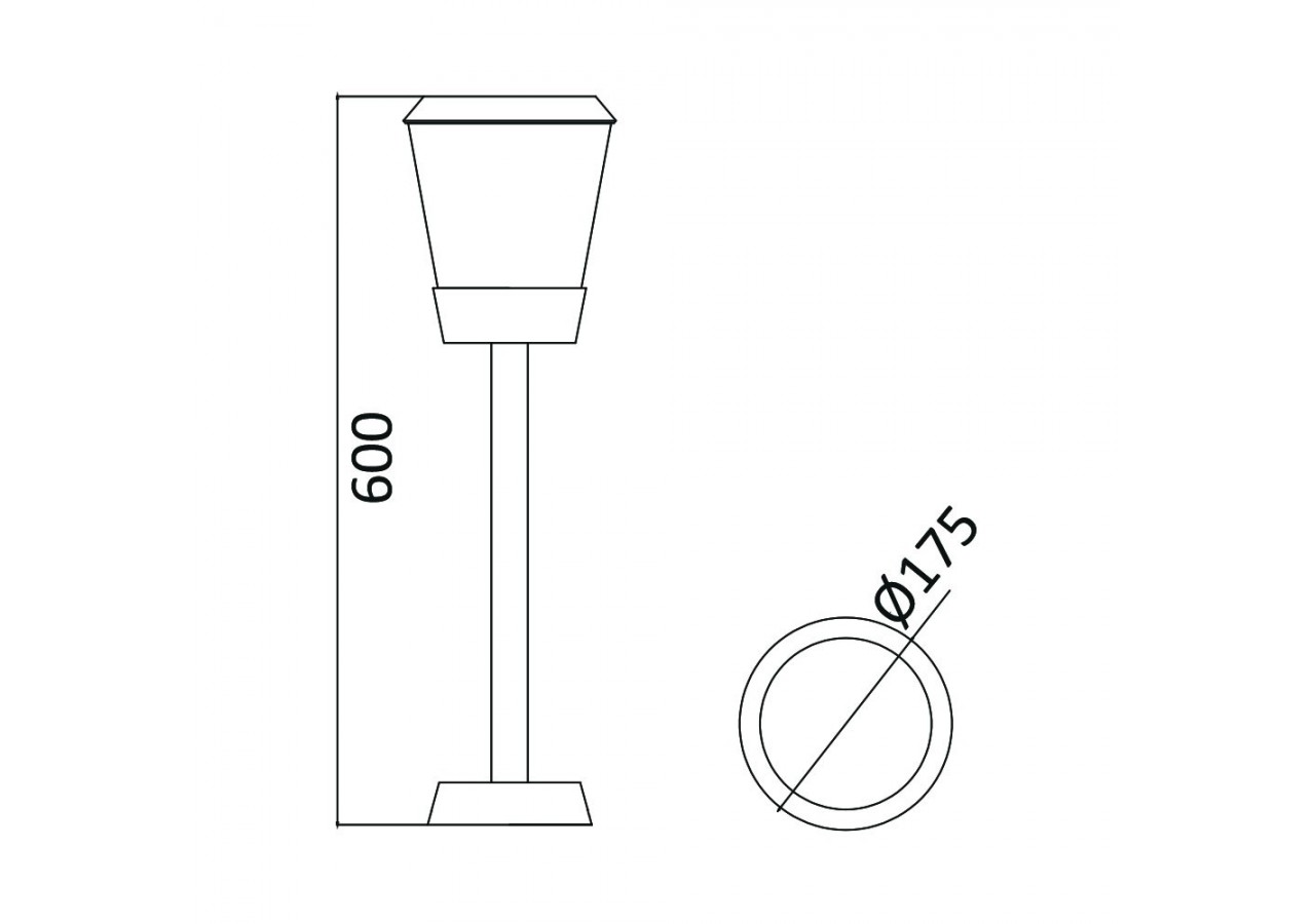 Borne lumineuse Grise, E27 - BG43-03202 - Braytron
