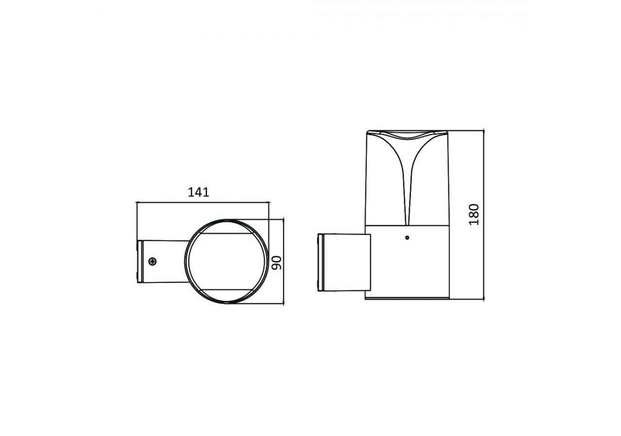 Éclairage mural 141mm Gris, E27 - BG43-04002 - Braytron