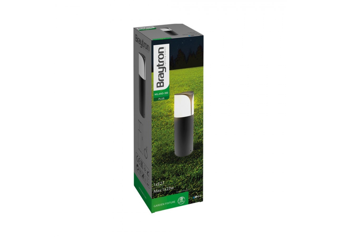 Borne lumineuse Grise, E27 - BG43-04102 - Braytron