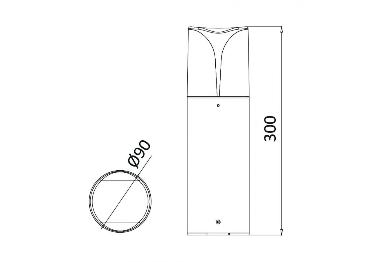 Borne lumineuse Grise, E27 - BG43-04102 - Braytron