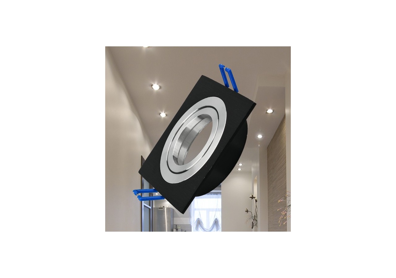 Spot encastré 92mm Noir / Argent - BH03-00111 - Braytron