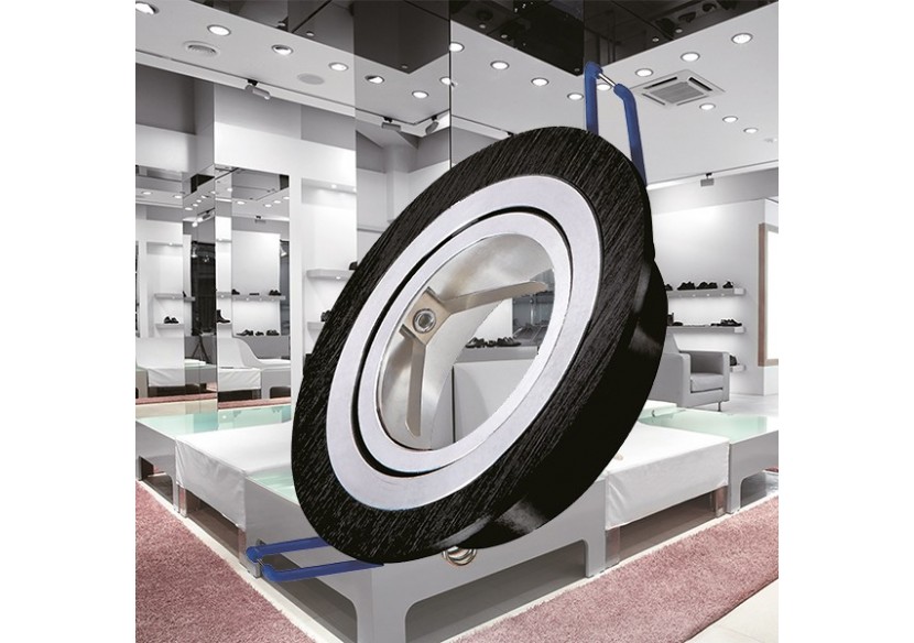 Spot encastré Noir / Argent - BH03-00161 - Braytron