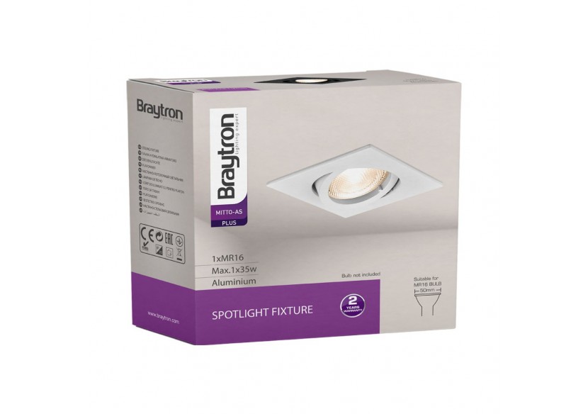 Spot encastré 82mm Noir - BH03-02021 - Braytron