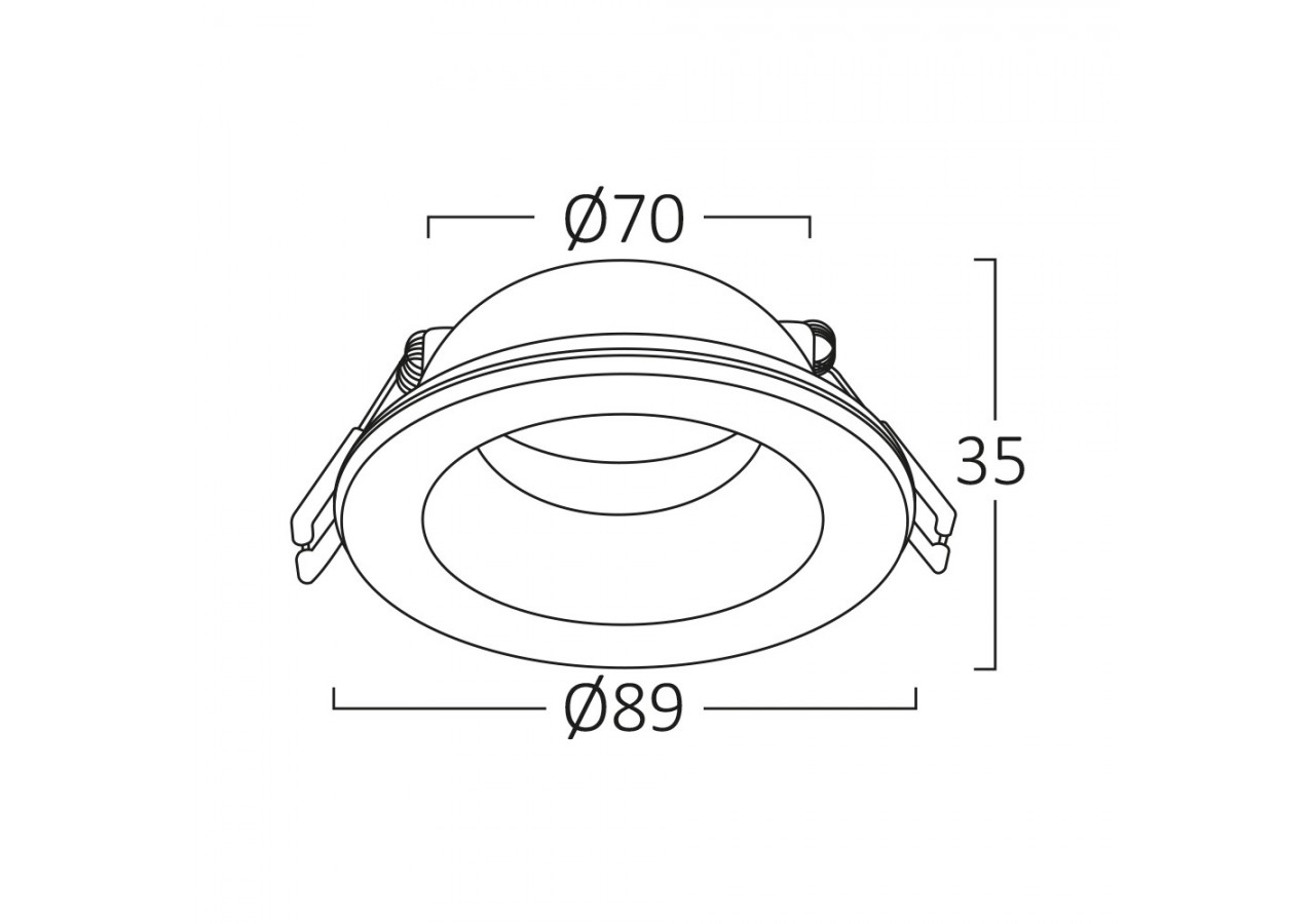 Spot encastré Blanc - BH03-02100 - Braytron
