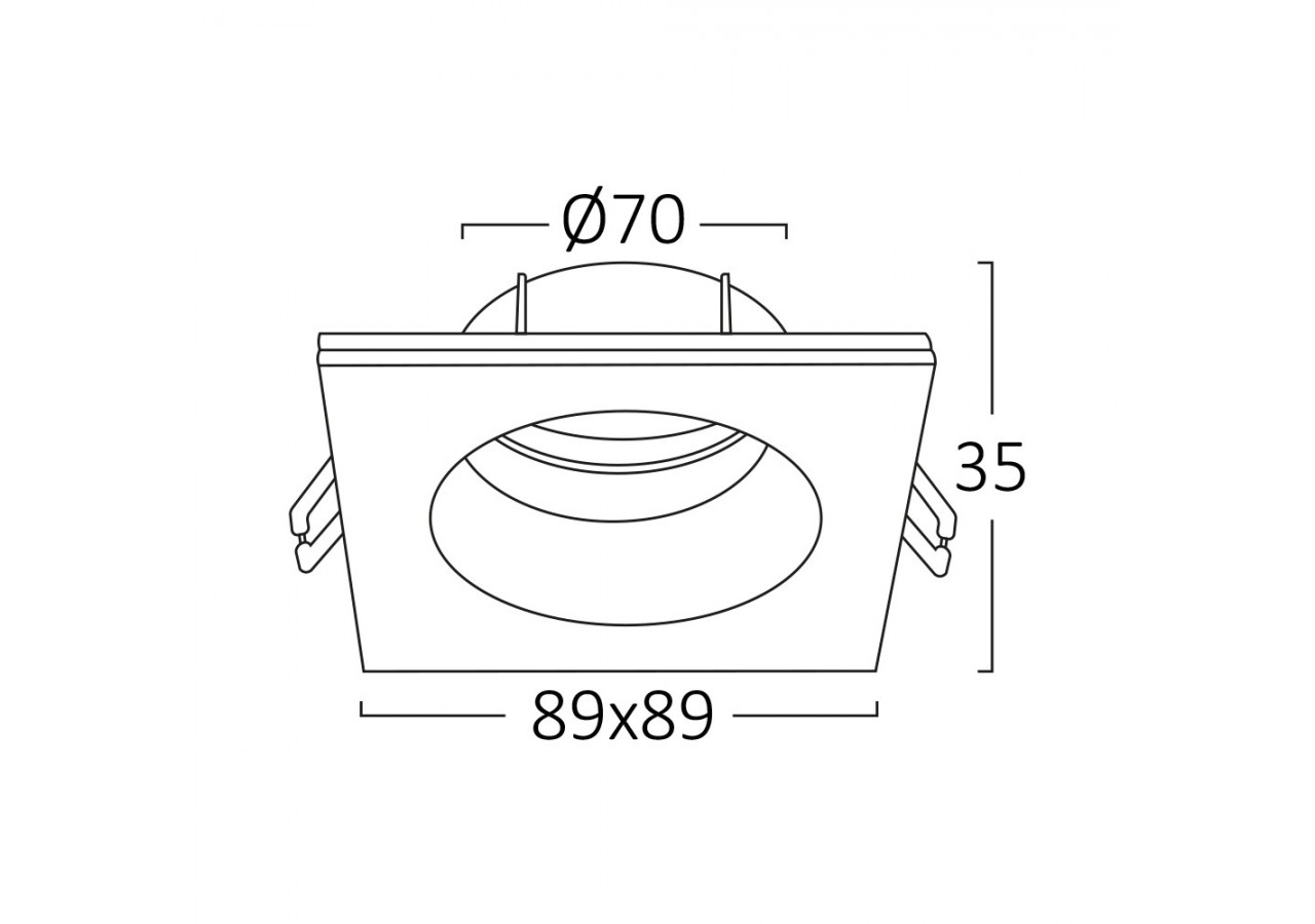 Spot encastré 89mm Noir - BH03-02111 - Braytron