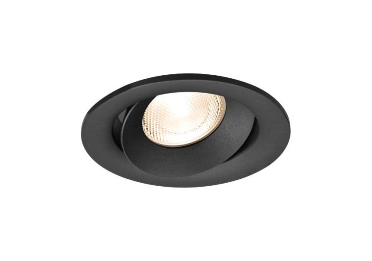 Spot encastré 90mm Noir -...