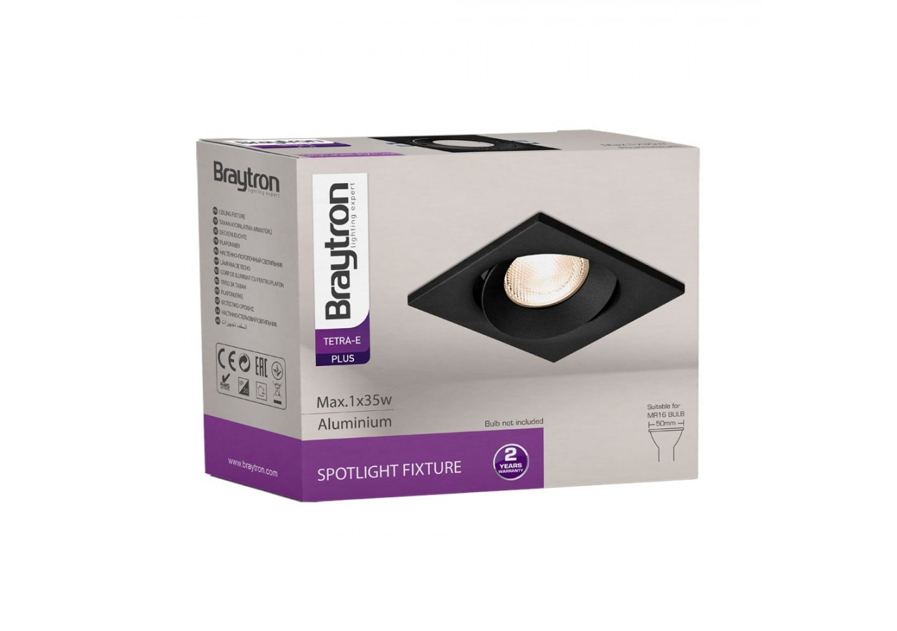 Spot encastré 90mm Noir - BH03-04131 - Braytron