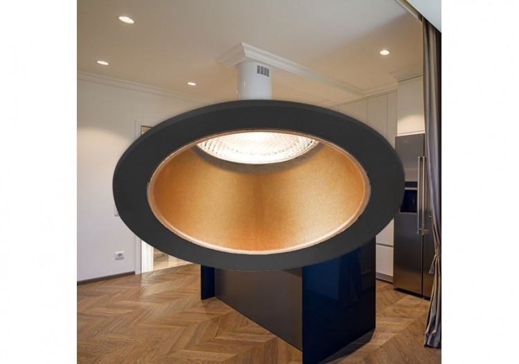 Spot encastré Noir-Or - BH03-05116 - Braytron 2