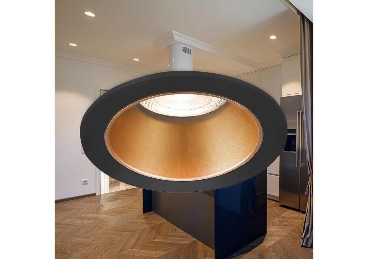 Spot encastré Noir-Or - BH03-05116 - Braytron