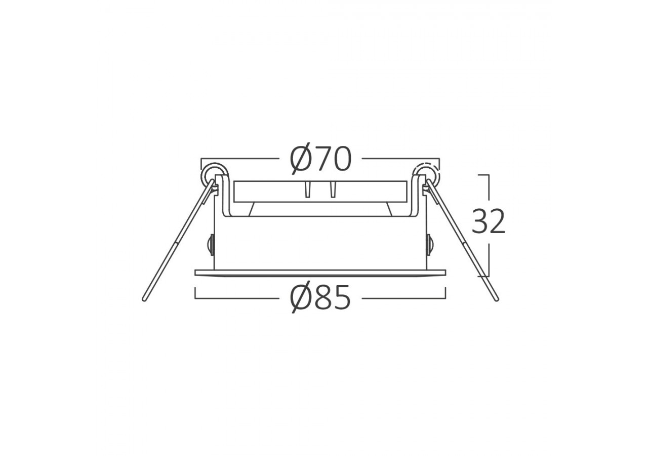 Spot encastré Noir-Or - BH03-05116 - Braytron