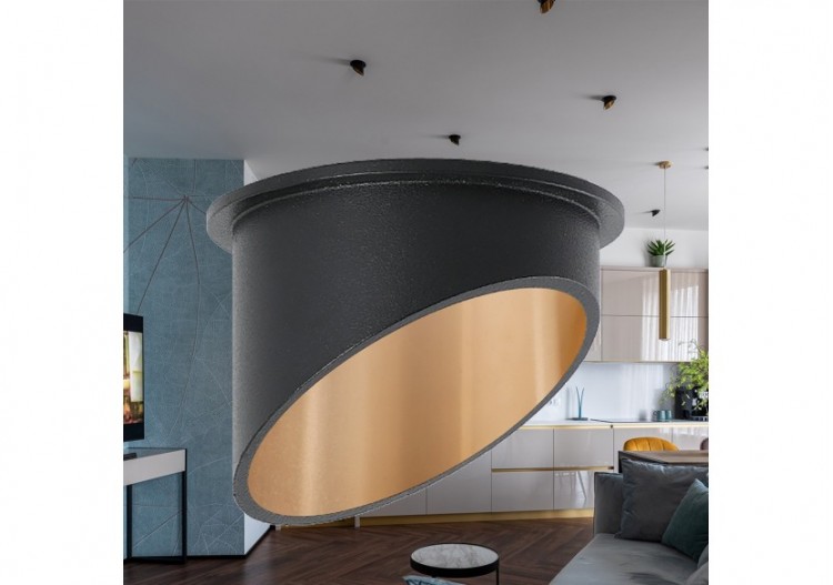 Spot encastré Noir-Or - BH03-06031 - Braytron 2