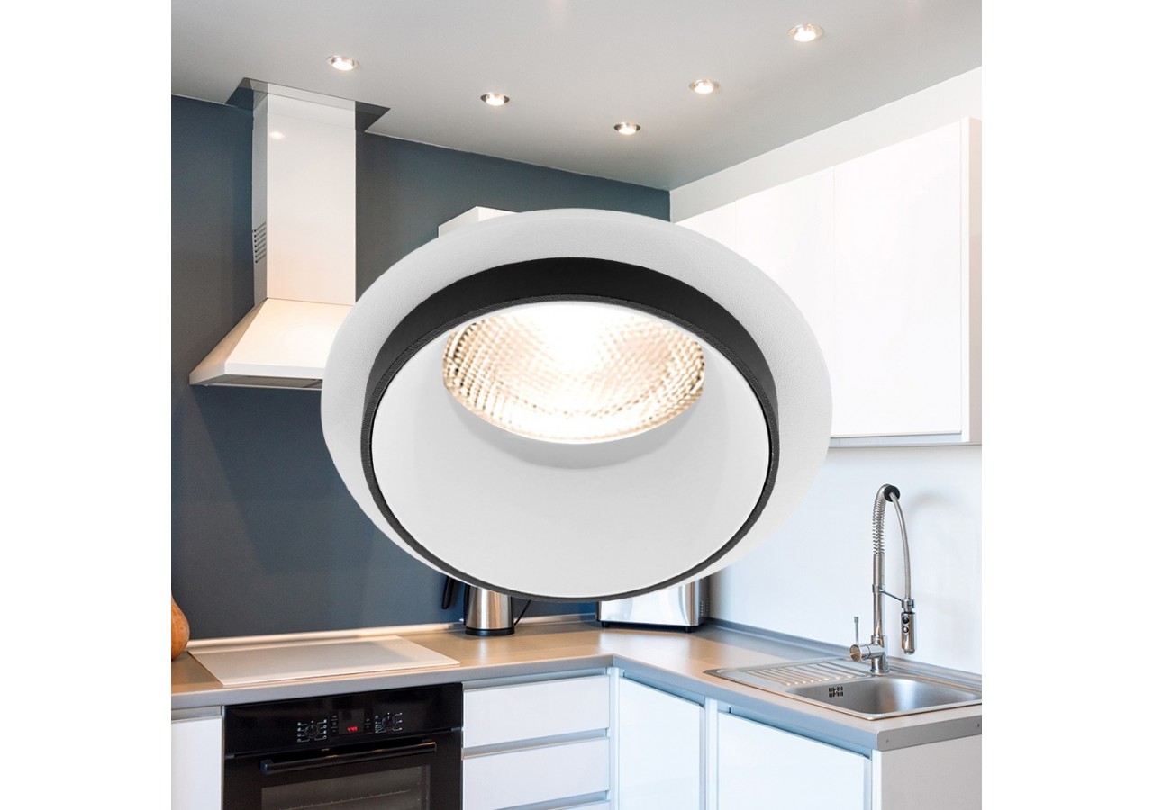 Spot encastré 92mm Blanc-Noir - BH03-06043 - Braytron