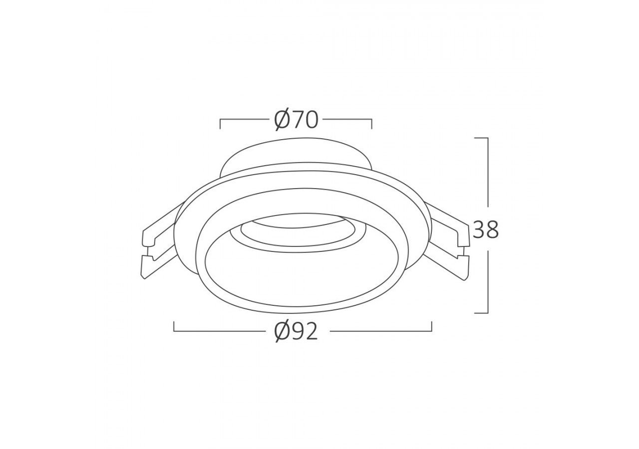 Spot encastré 92mm Blanc-Noir - BH03-06043 - Braytron