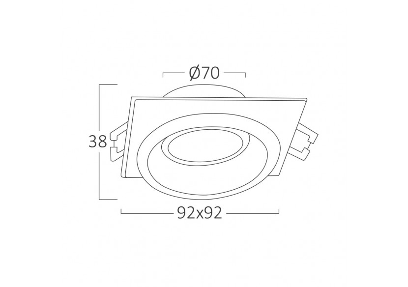 Spot encastré 92mm Blanc - BH03-06050 - Braytron