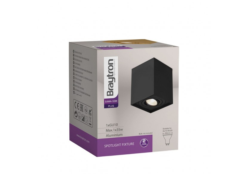 Spot 80mm Noir, GU10 - BH04-00311 - Braytron