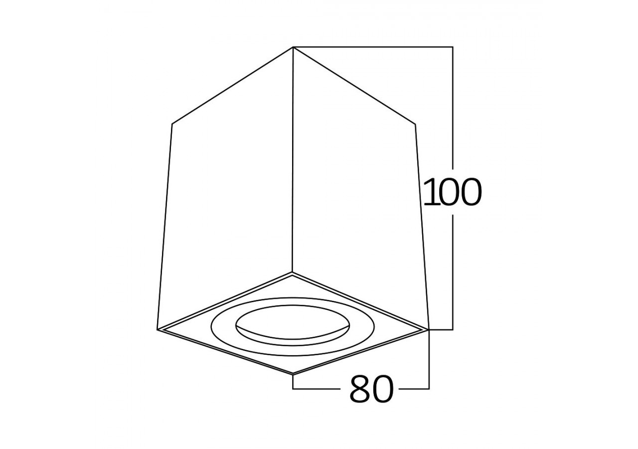 Spot 80mm Noir, GU10 - BH04-00311 - Braytron