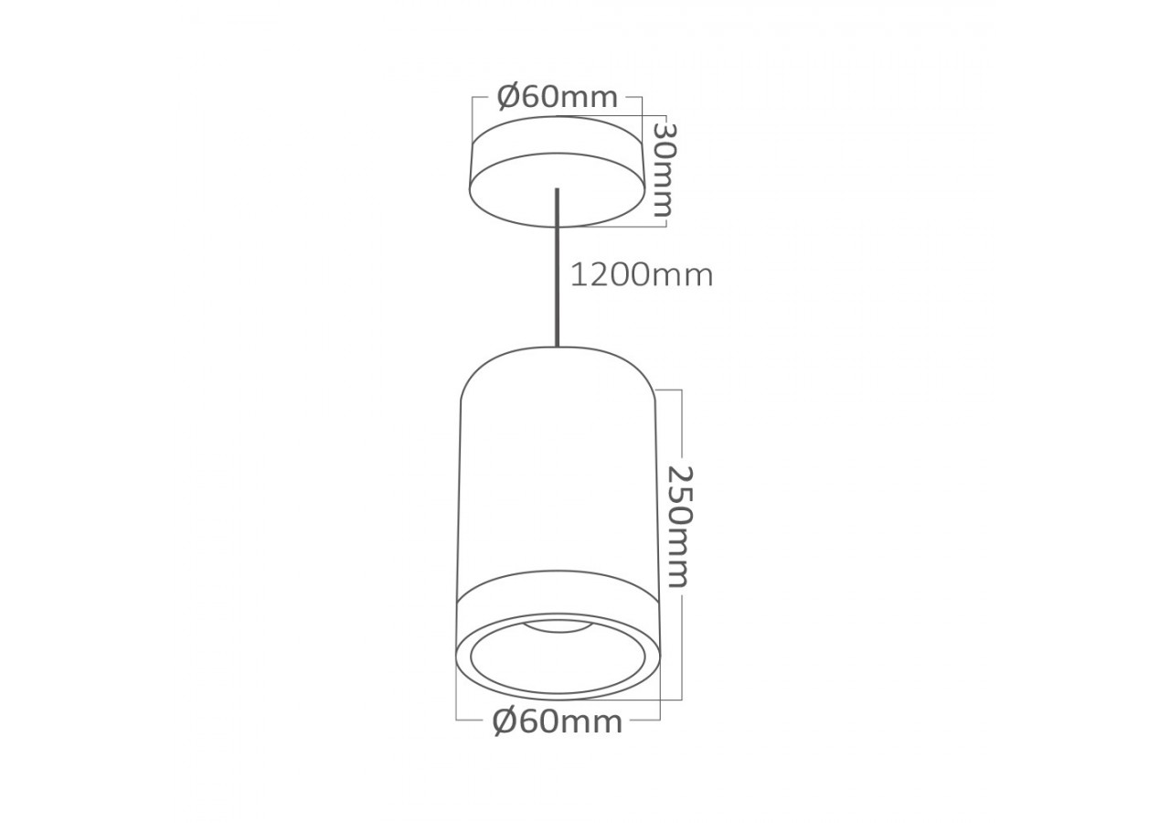 Suspension Spotlight Noire, GU10 - BH04-00401 - Braytron