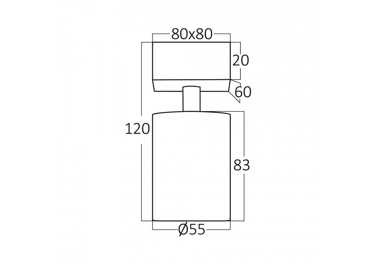 Spot 80mm Blanc, GU10 - BH04-00810 - Braytron