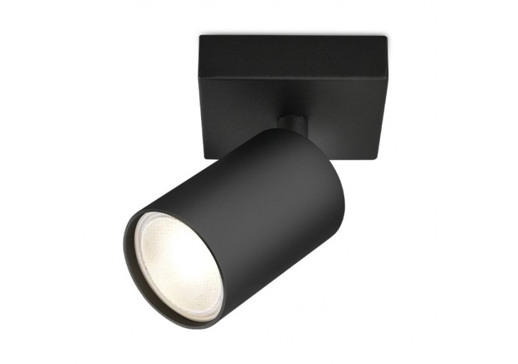 Spot 80mm Noir, GU10 -...