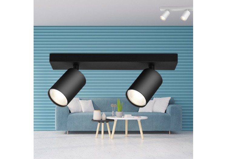 Spot 83mm Noir, 2xGU10 - BH04-00821 - Braytron 2