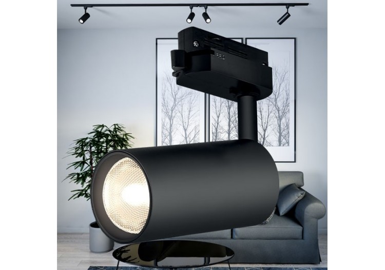 Spot sur rail 102mm Noir, GU10 - BH04-60601 - Braytron 2