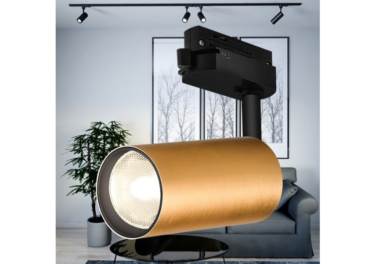 Spot sur rail 102mm Or, GU10 - BH04-60606 - Braytron 2