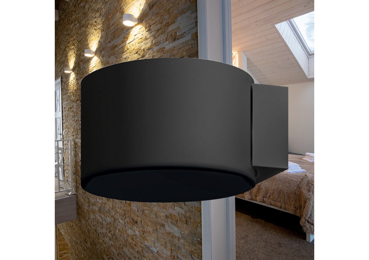Éclairage mural LED 108mm Noir, 520 lm, Blanc Chaud - BH07-03001 - Braytron