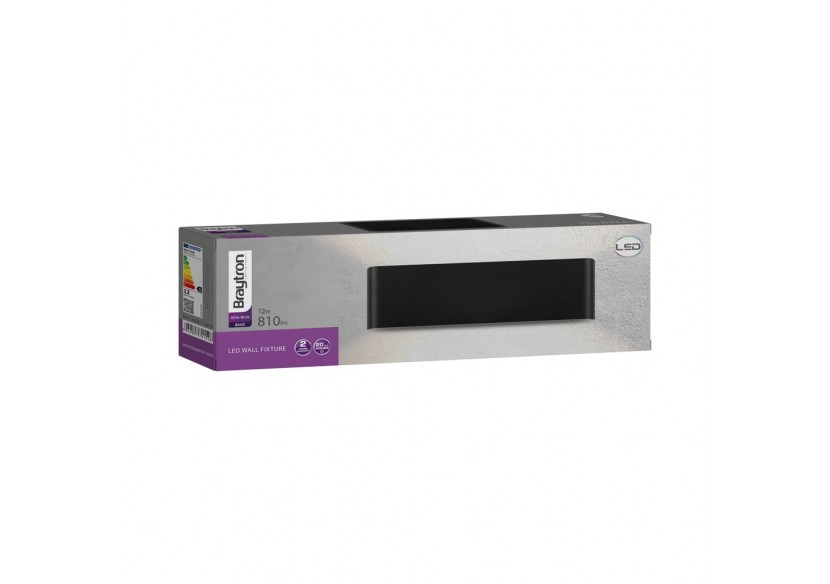 Éclairage mural LED 310mm Noir, 810 lm, Blanc Chaud - BH07-03301 - Braytron