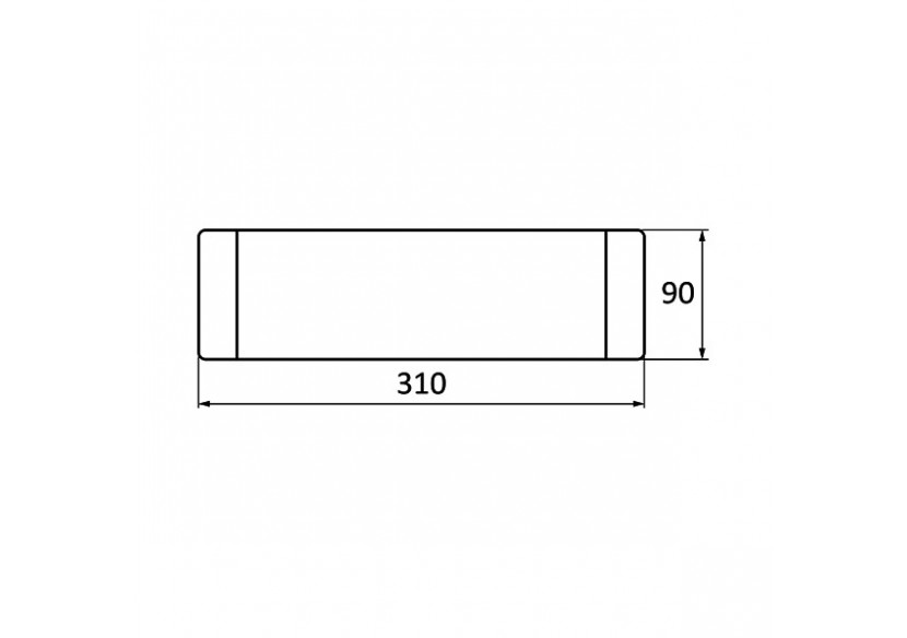 Éclairage mural LED 310mm Noir, 810 lm, Blanc Chaud - BH07-03301 - Braytron