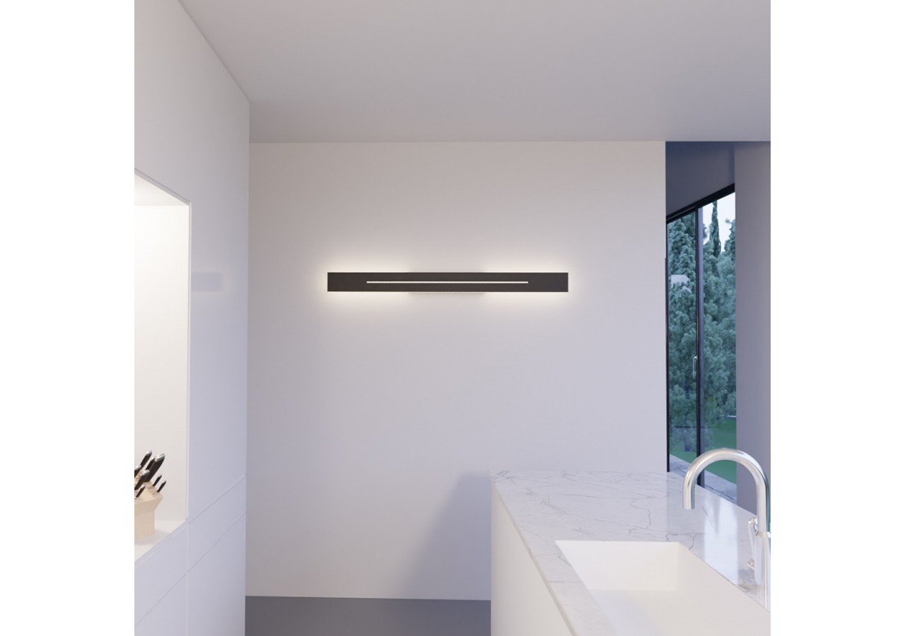 Éclairage mural LED 300mm Noir, 1060 lm, Blanc Chaud - BH07-03401 - Braytron