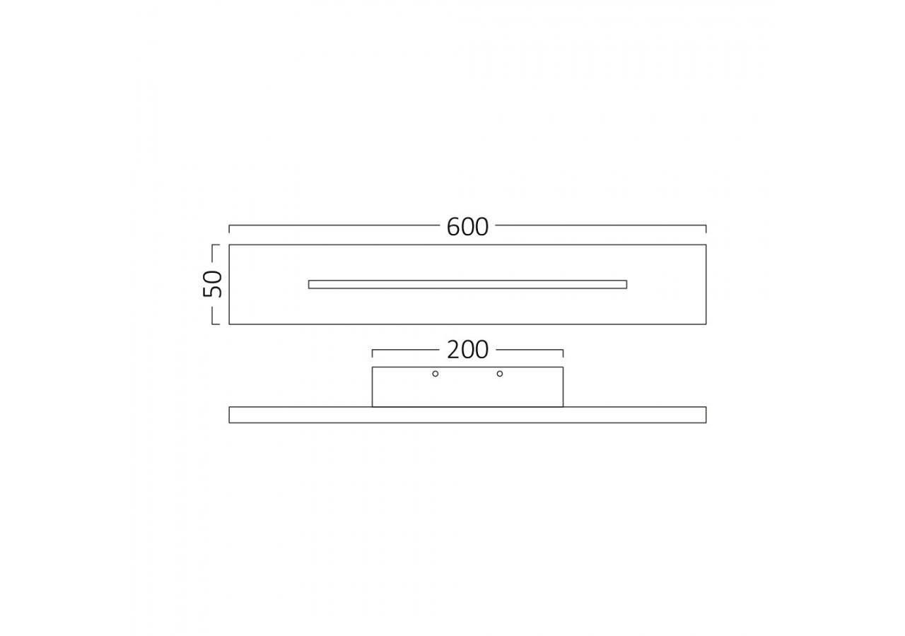 Éclairage mural LED 600mm Noir, 2100 lm, Blanc Chaud - BH07-03501 - Braytron