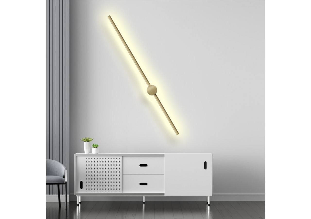 Éclairage mural LED 700mm Or, 1160 lm, Blanc Chaud - BH07-04106 - Braytron