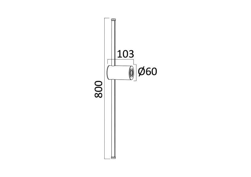 Éclairage mural LED 700mm Or, 1160 lm, Blanc Chaud - BH07-04106 - Braytron