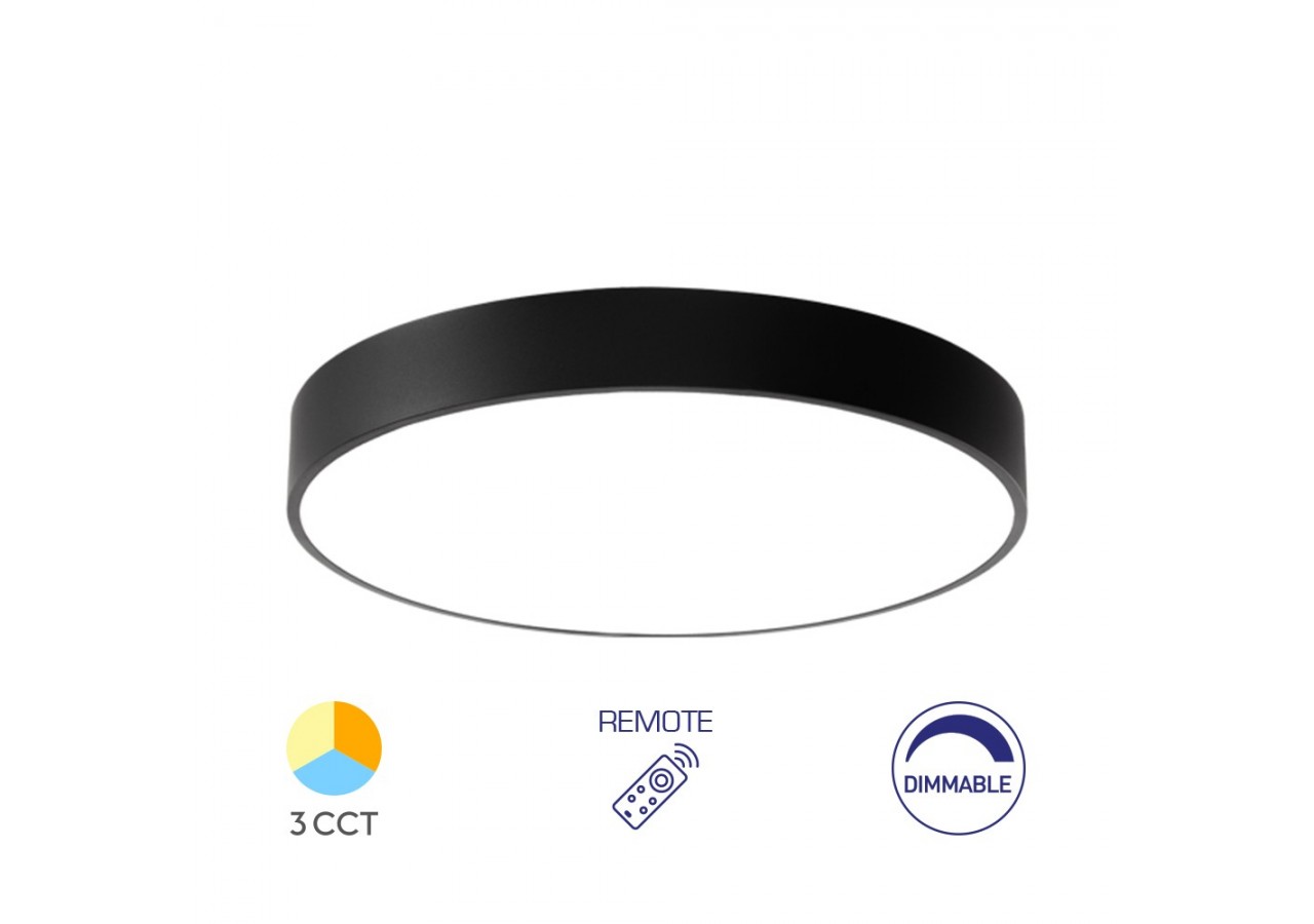 Plafonnier Blade LED Noir, 4650 lm - BH16-04291 - Braytron