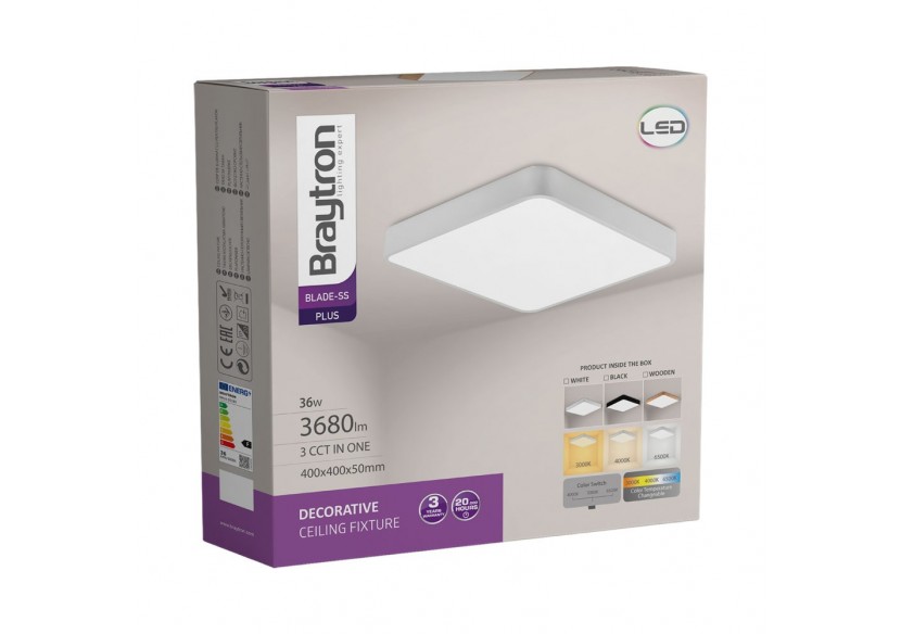 Plafonnier Blade LED 400mm Blanc, 3680 lm - BH16-05180 - Braytron