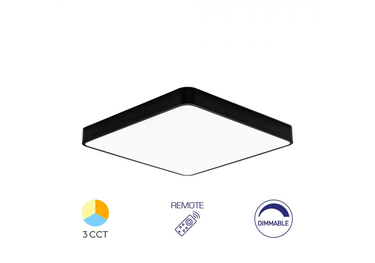 Plafonnier Blade LED 500mm Noir, 4650 lm - BH16-05291 - Braytron