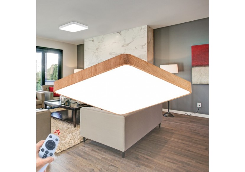 Plafonnier Blade LED 500mm Wooden, 4650 lm - BH16-05297 - Braytron