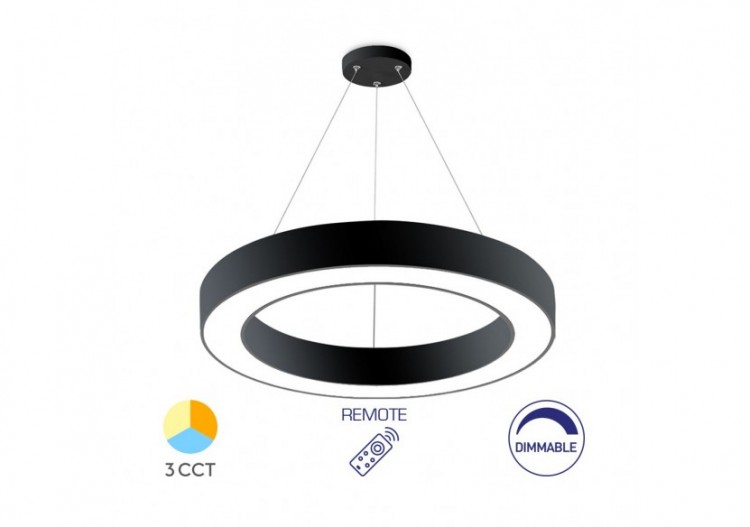 Suspension Blade LED Noire, 4650 lm - BH16-06291 - Braytron