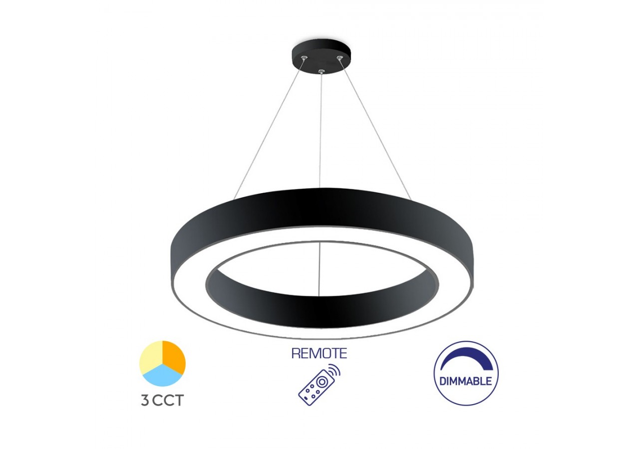 Suspension Blade LED Noire, 4650 lm - BH16-06291 - Braytron