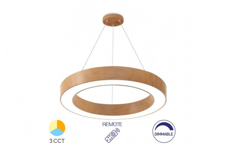 Suspension Blade LED 450mm Wooden, 4650 lm - BH16-06297 - Braytron