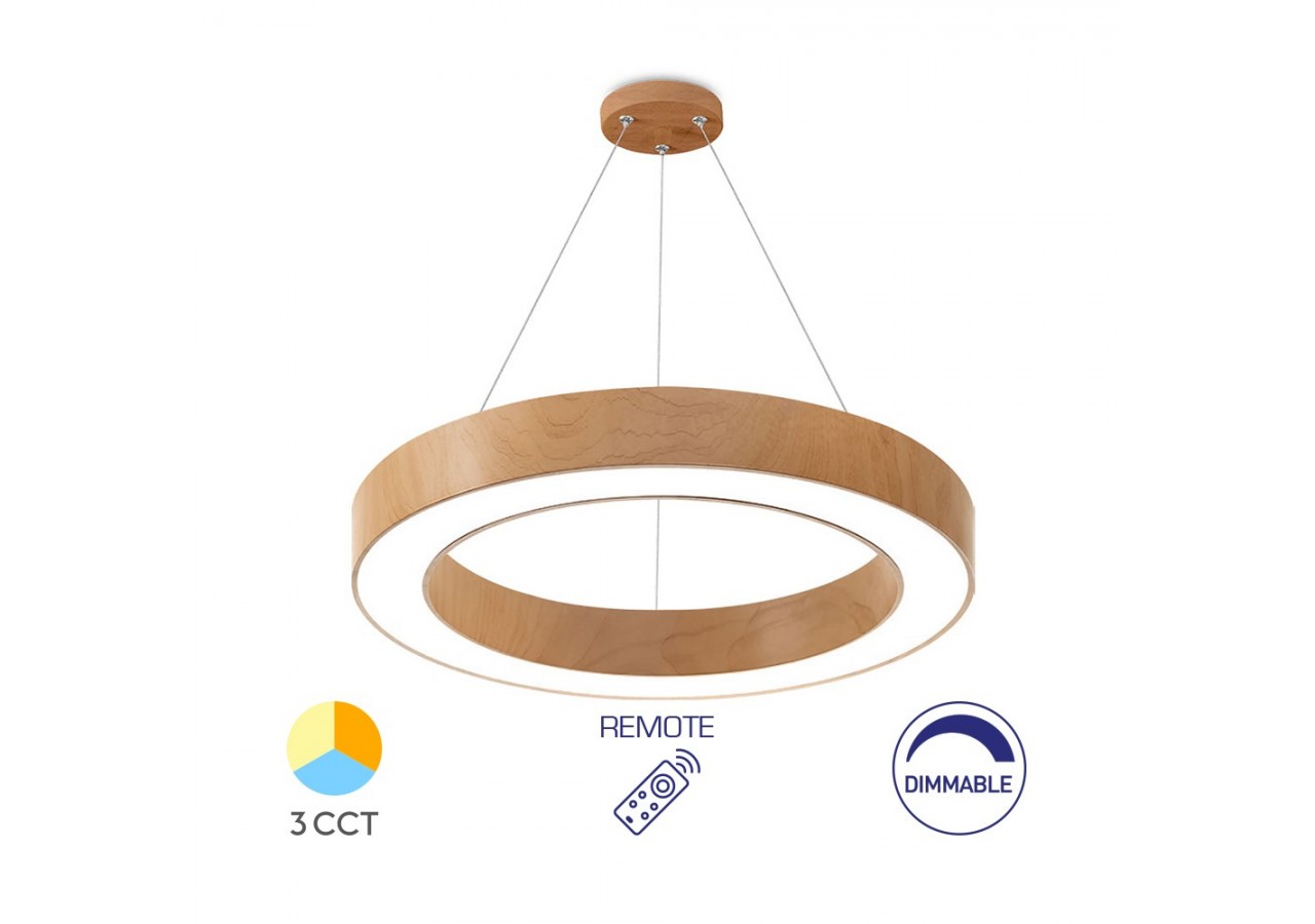 Suspension Blade LED 450mm Wooden, 4650 lm - BH16-06297 - Braytron