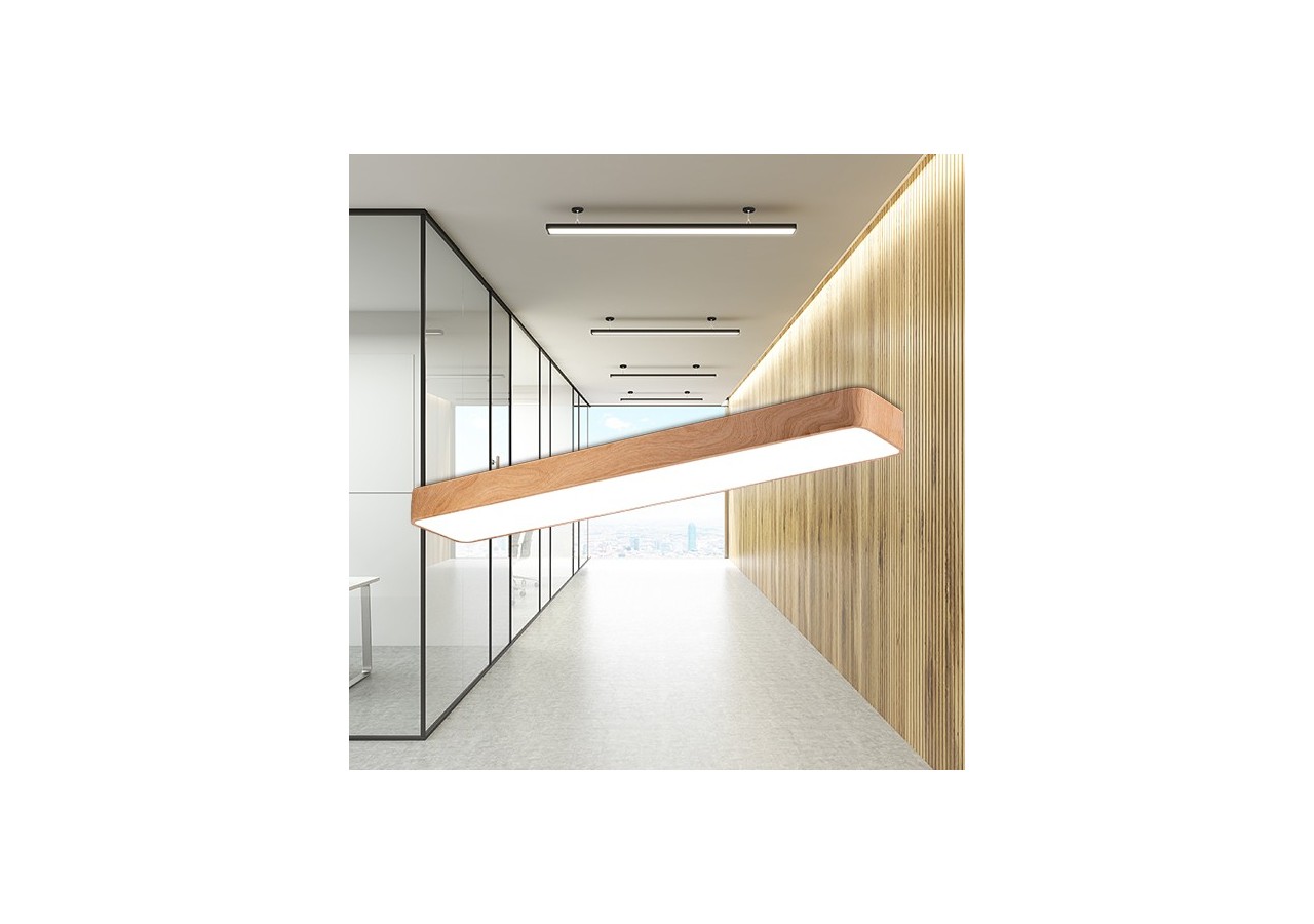 Plafonnier Blade LED 1200mm Wooden, 4650 lm - BH16-08287 - Braytron