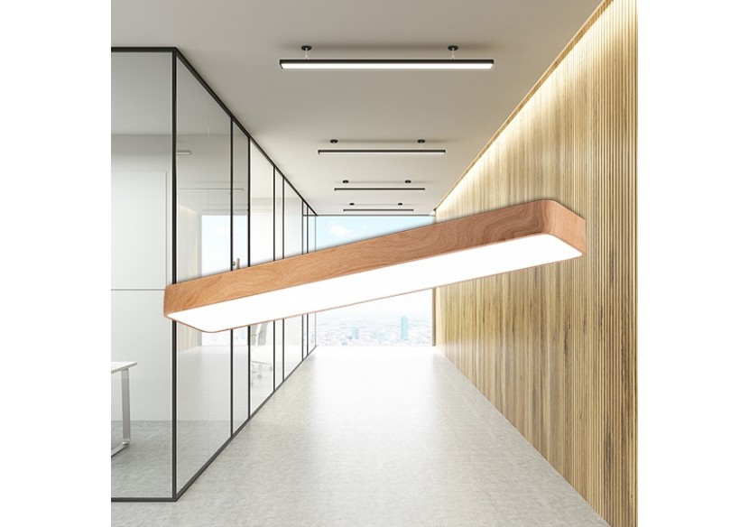 Plafonnier Blade LED 1200mm Wooden, 4650 lm - BH16-08287 - Braytron