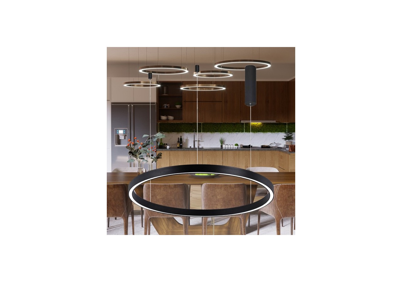 Suspension Lina LED Noire, 4520 lm - BH16-09281 - Braytron